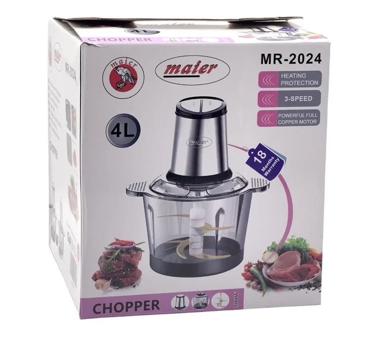 خردکن 4 لیتری مایر_ 6 تیغه طلایی_ مدل MR_2024