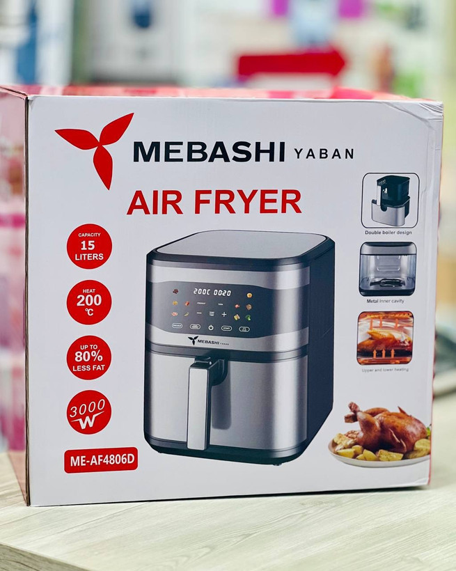 سرخکن دوالمنت 15 لیتر مباشی-تمام استیل سبددار مدل ME_AF4806D