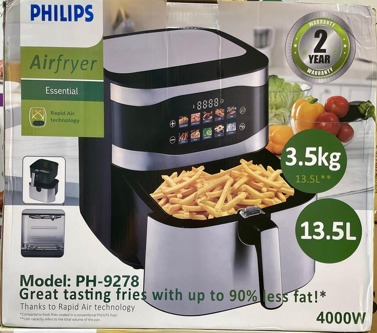 سرخکن دوالمنت 13.5 لیتر فیلیپس- تمام استیل سبددار مدل PH-9278