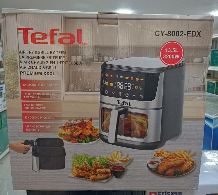 سرخکن ۱۳.۵ لیتر دوالمنت تفال - 3200 وات -جلوشیشه - مدل CY_8002