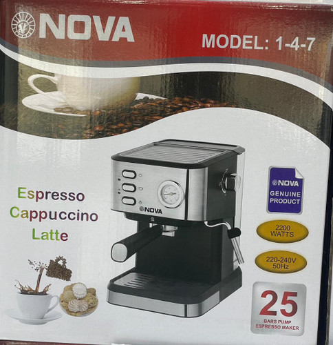 اسپرسوساز ندوا مدل NCM-147EXP توان 2200 وات با فشار بخار 25 بار