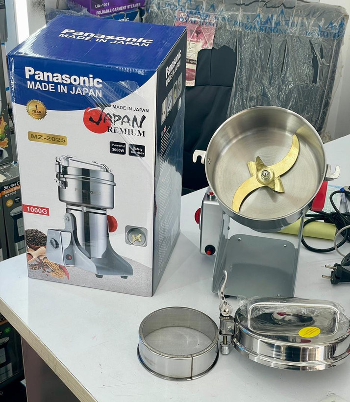 آسیاب صنعتی 1000 گرمی پاناسونیک موتور مسی - مدل گهواره ای - تیغه طلایی MZ-2025