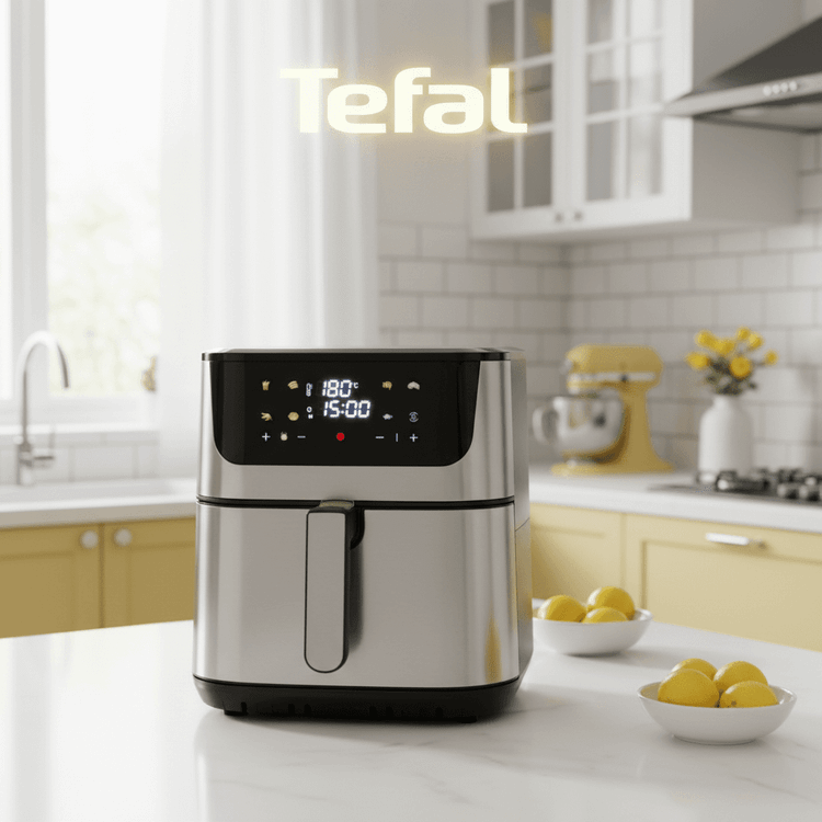 سرخکن 12/8 لیتر دوالمنت تفال- تمام استیل سبددار مدل TF2025