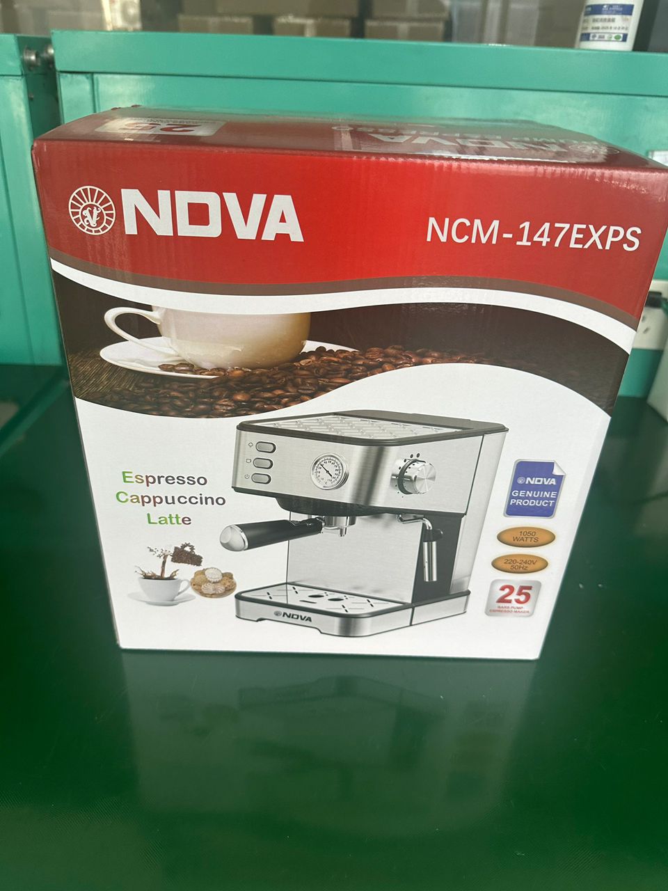 دستگاه اسپرسوساز ندوا تمام استیل 25 بار مدل NCM-147