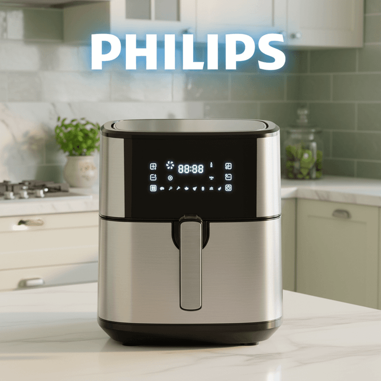 سرخکن 15لیتر دوالمنت فیلیپس- تمام استیل سبددار- قدرت 6000 وات مدلHR-1636