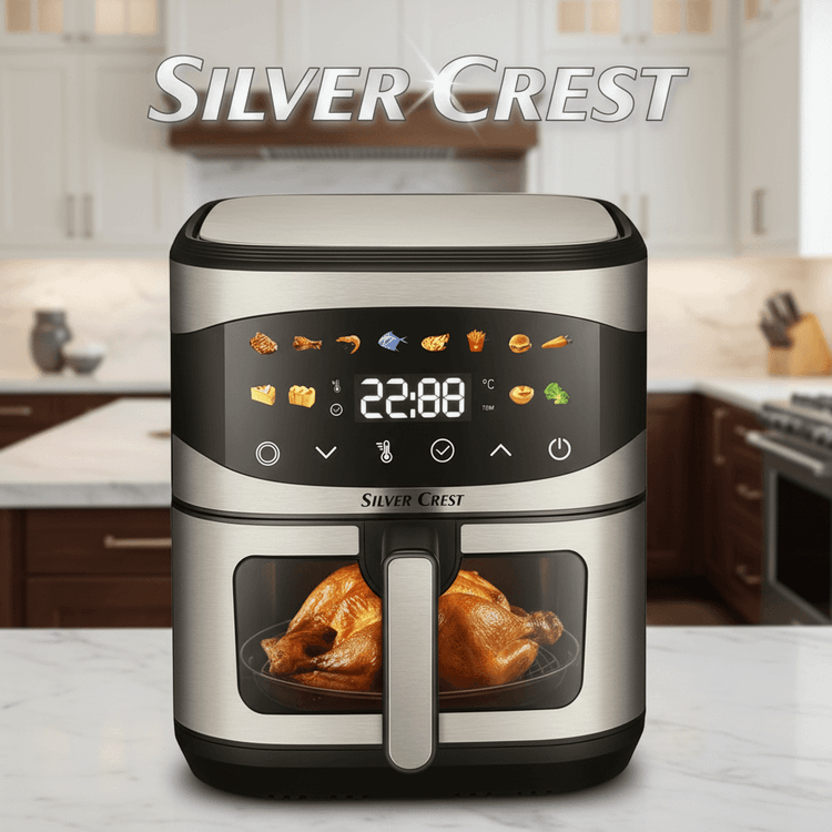 سرخکن دوالمنت 15 لیتر سیلورکرست- توان 2400 وات جلوچشیشه ای- مدل XL-6094
