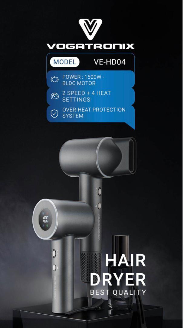 سشوارحرفه ای ووگاترونیکس- 1500 وات مدل VE-HD04