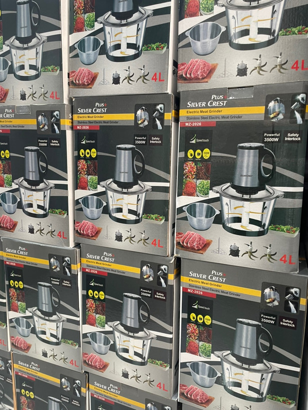 خردکن دوکاسه 4 لیتر سیلورکرست- 6+6 تیغه تیتانیوم طلایی همراه با سیرپوست کن و همزن- توان 3500وات مدل 2026