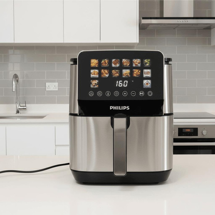 سرخ کن دوالمنت فیلیپس- ظرفیت 15/5 لیتری تمام استیل مانیتور دار- قدرت 3500W وات- مدل PH-9880