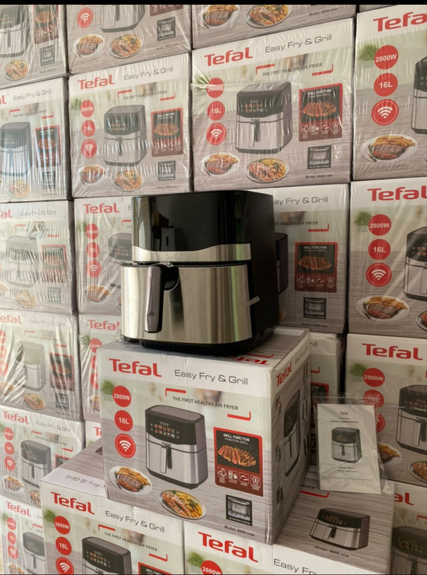 سرخکن دو المنت 16 لیتر تفال حک شده- توان 2800 وات - منوی رنگی وای فا دار مدل 8008
