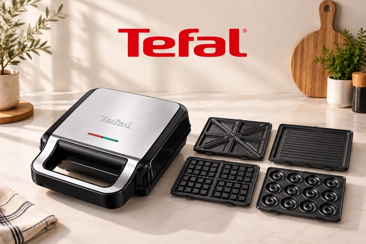 ساندویچ ساز 4 کاره تفال مدل TL-7055 با توان 1400 وات و صفحات قابل تعویض